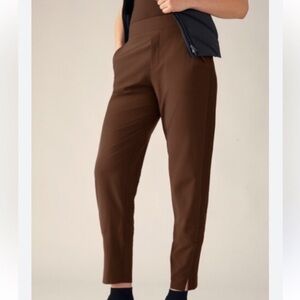 ATHLETA Brooklyn Textured Ankle Pant  Size 4 Brown